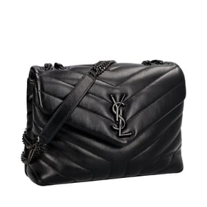 Chevron Leather Small Puffer Shoulder Bag Black, view 2