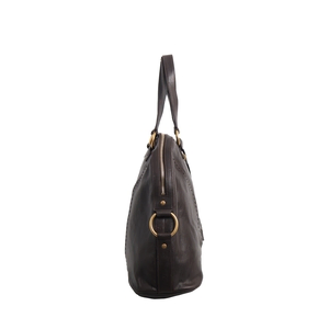 Vintage Leather Sac Muse Tote Brown, view 4