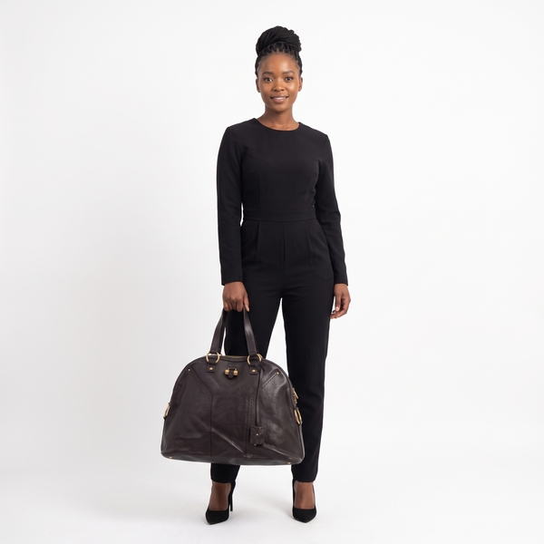 Vintage Leather Sac Muse Tote Brown