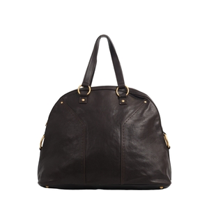 Vintage Leather Sac Muse Tote Brown, view 3