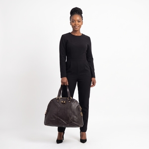 Vintage Leather Sac Muse Tote Brown, view 8