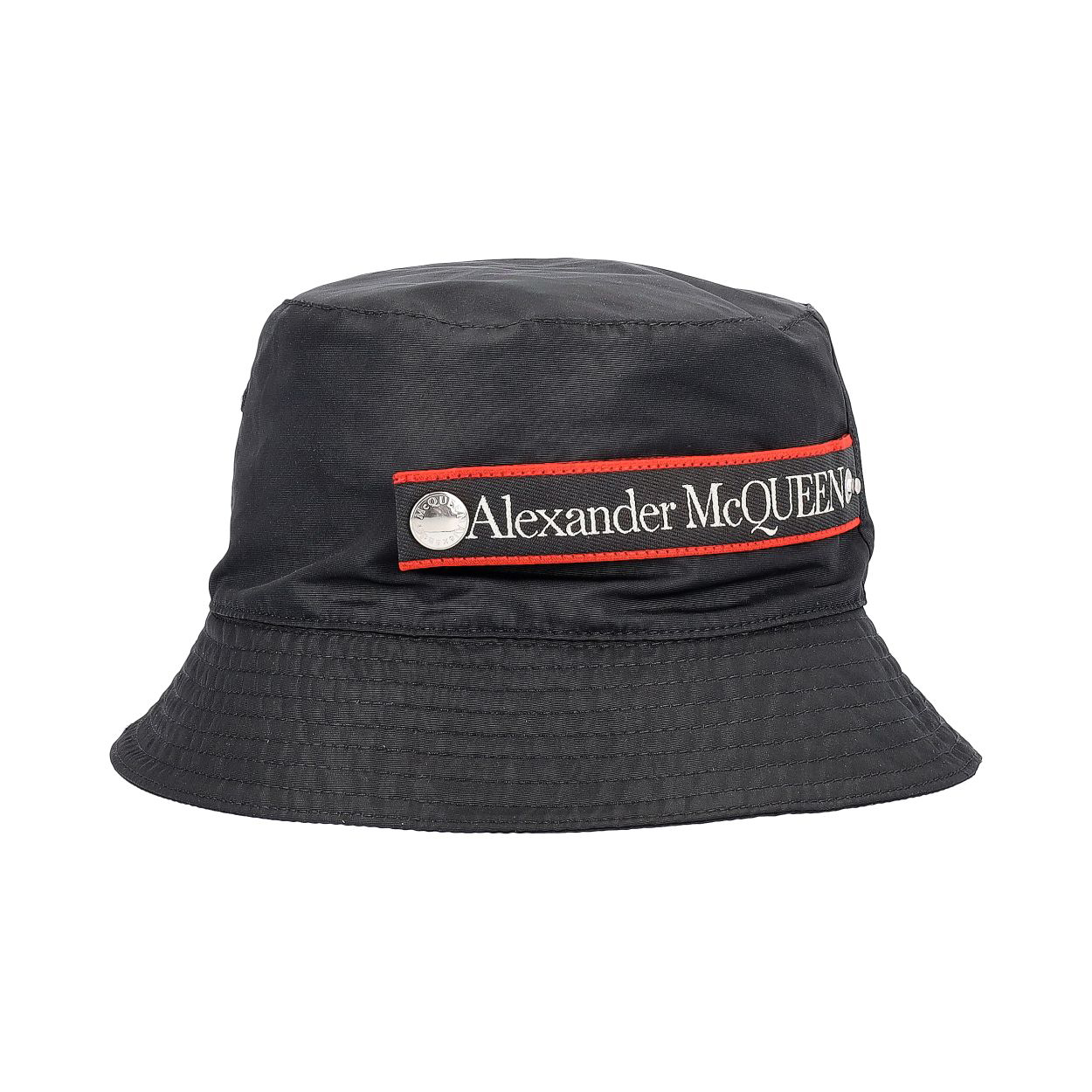 ALEXANDER MCQUEEN Polyester Logo Bucket Hat Black | Luxity