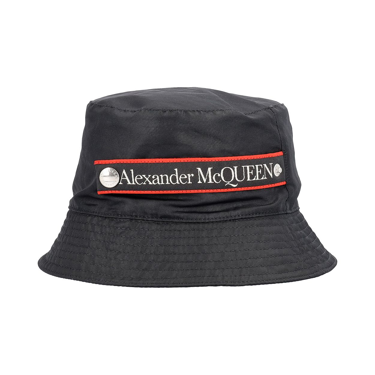 ALEXANDER MCQUEEN Polyester Logo Bucket Hat Black | Luxity