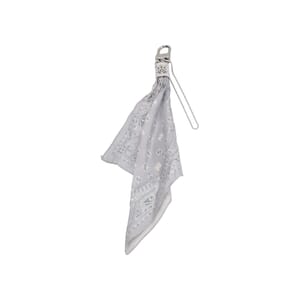 Silk Bandana Bag Charm Light Blue