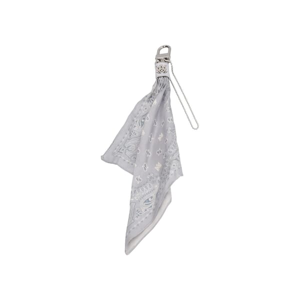 Silk Bandana Bag Charm Light Blue