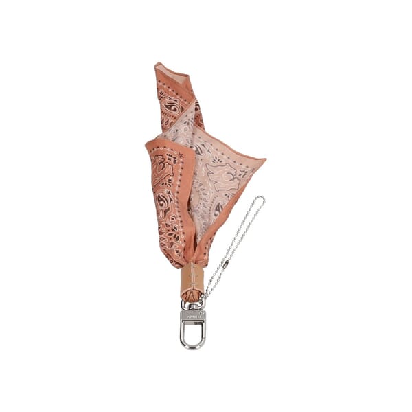 Silk Bandana Bag Charm Brown