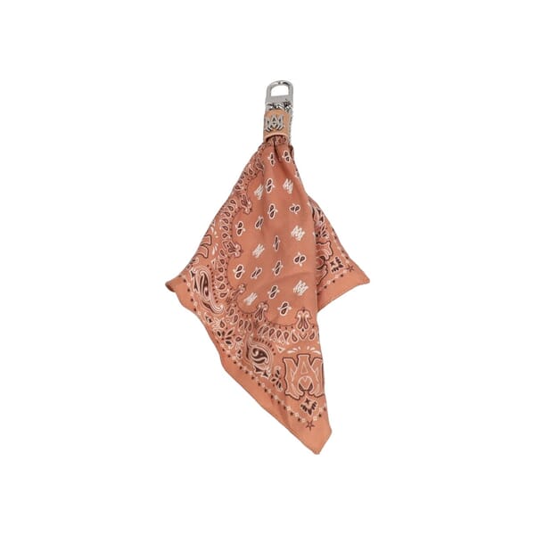 Silk Bandana Bag Charm Brown