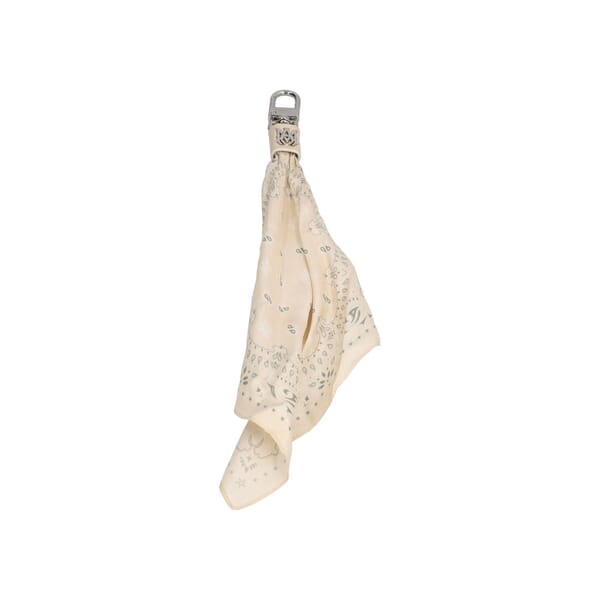Silk Bandana Bag Charm Cream