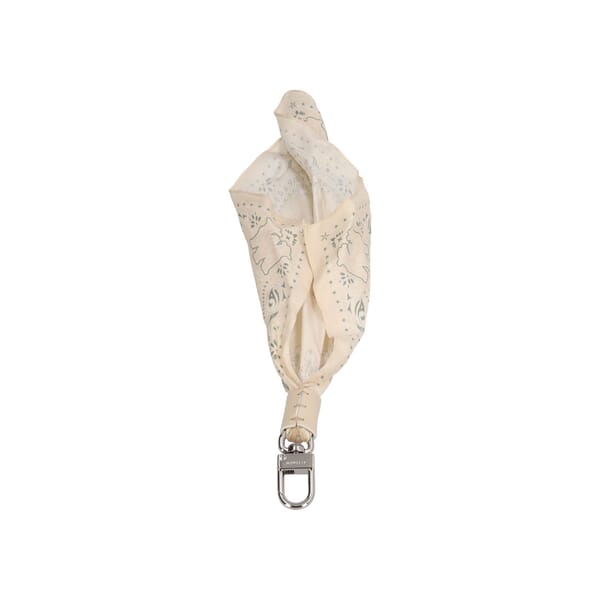 Silk Bandana Bag Charm Cream