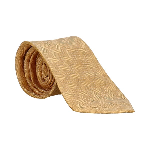 Silk Geometric Tie Gold