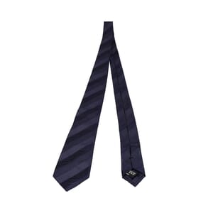 Silk Geomtric Tie Navy, view 3