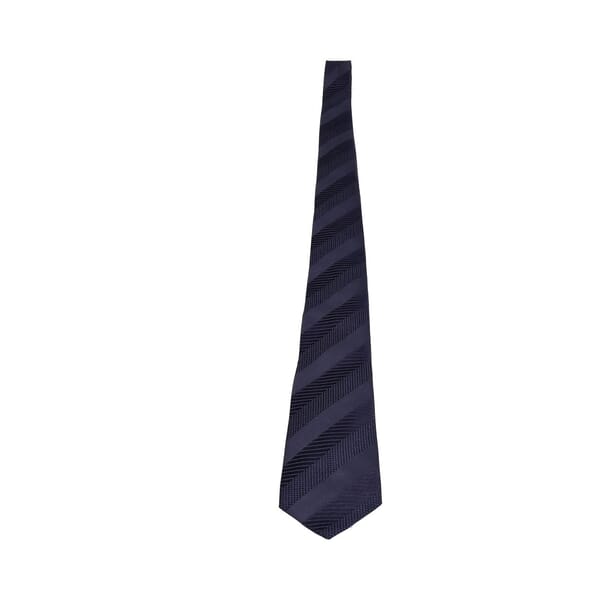 Silk Geomtric Tie Navy