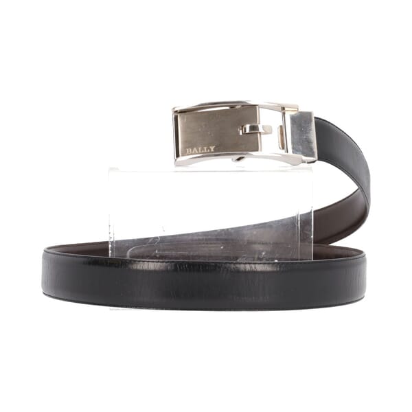 Leather Reversible Belt Black - S: 115 (46)