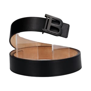 Leather Logo Belt Black - S: 110 (44), view 2