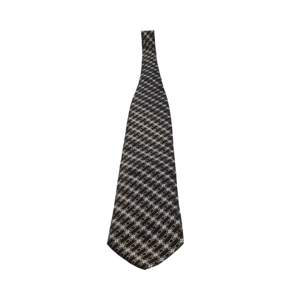 Silk Tie Black/Blue