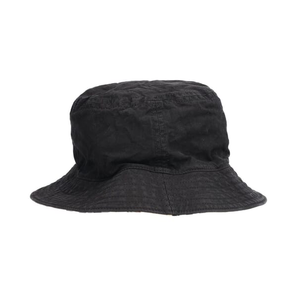 Cotton Reversible Check Bucket Hat Beige/Black