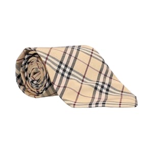Silk Check Tie Archive Beige