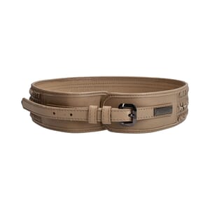 Leather Waist Belt Taupe - S: 80 (32)