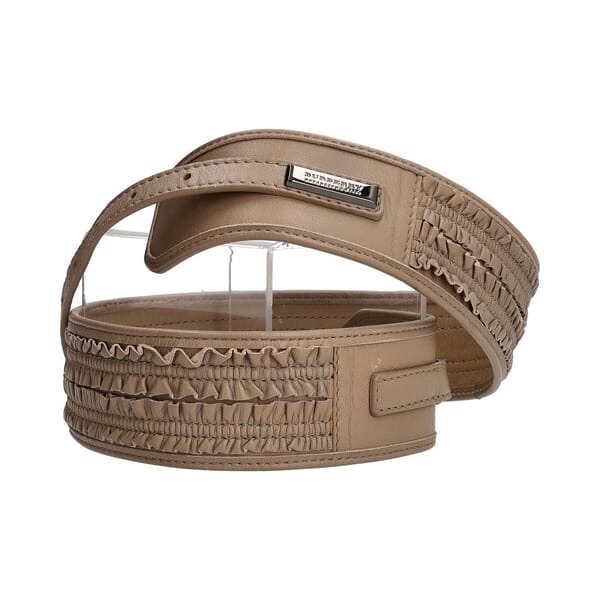 Leather Waist Belt Taupe - S: 80 (32)
