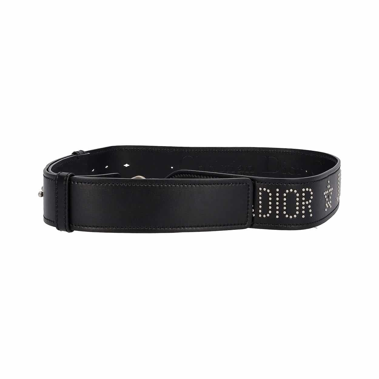 小物 Christian Dior Y2K Studded Leather Belt CHRISTIAN DIOR Leather Studded J'Adior Shoulder Strap Black | Luxity