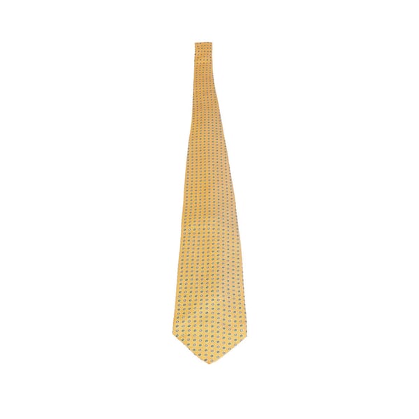 Silk Polka Dots Tie Yellow