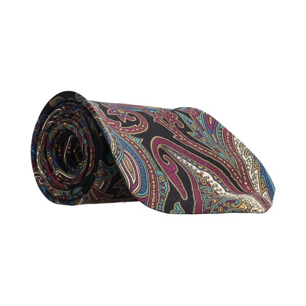 Silk Tie Large Paisley Multicolor