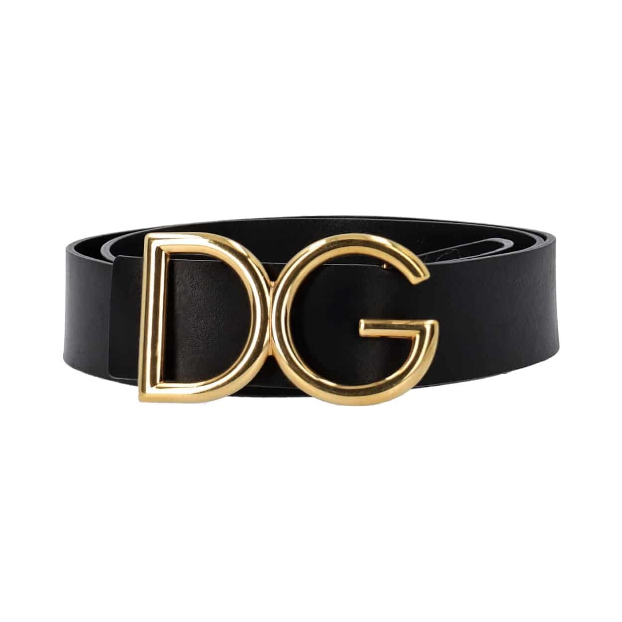 DOLCE & GABBANA Leather DG Belt Black - S: 110 (44) | Luxity
