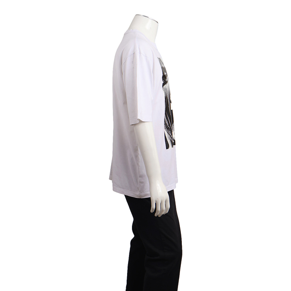 Cotton Printed Loose Fit T-Shirt White