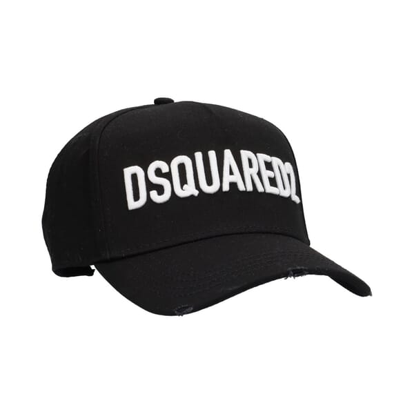 Cotton Logo Baseball Cap Black