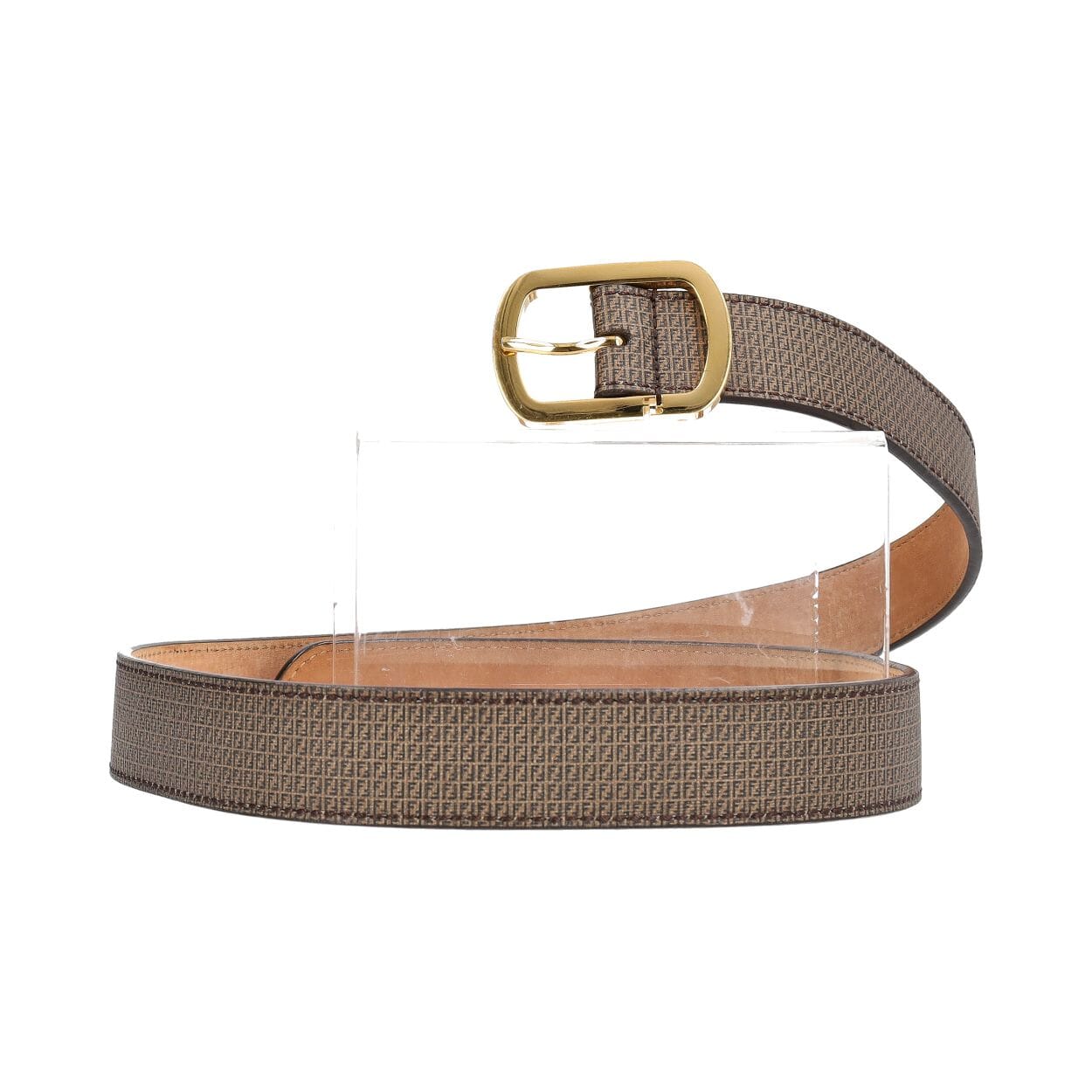 Fendi Belt FF Logo Fashion Item Thick Small 85 34 Size Canvas Fendi SQUARED FF BELT – Lord & Taylor main image 3