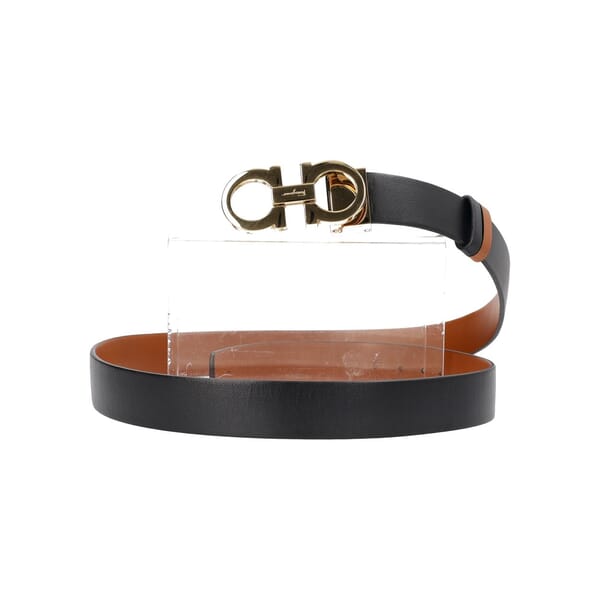 Leather Gancini Reversible Belt Black/Tan - S: 85 (34)