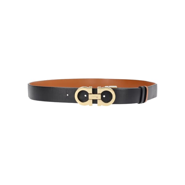 Leather Gancini Reversible Belt Black/Tan - S: 85 (34)