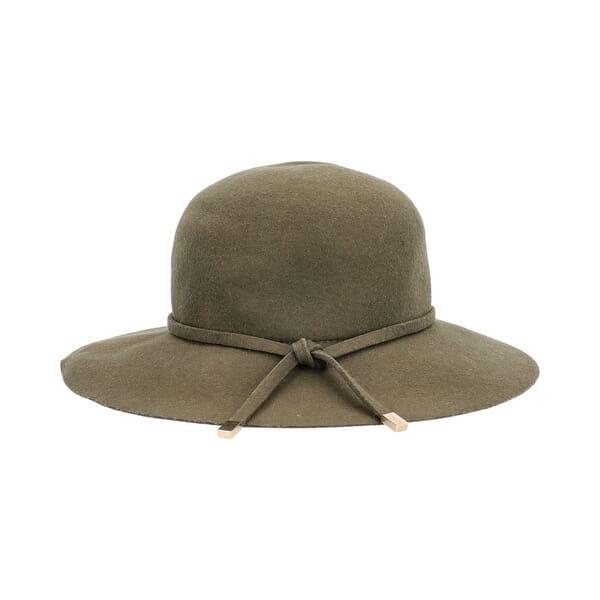 Wool Felt Fedora Olive Green