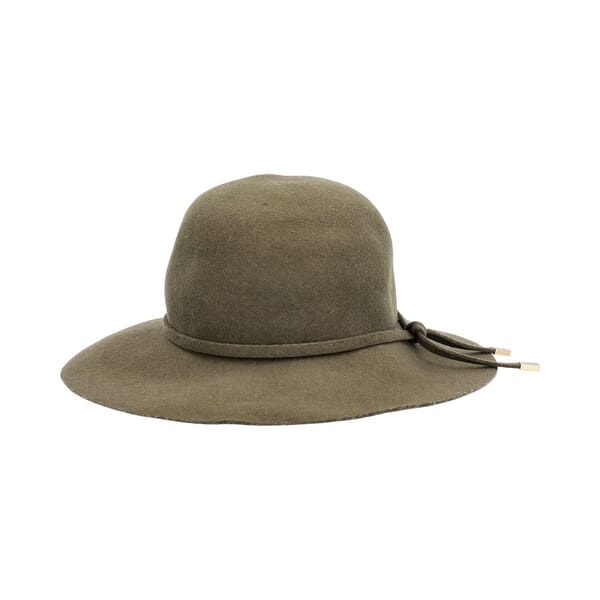 Wool Felt Fedora Olive Green