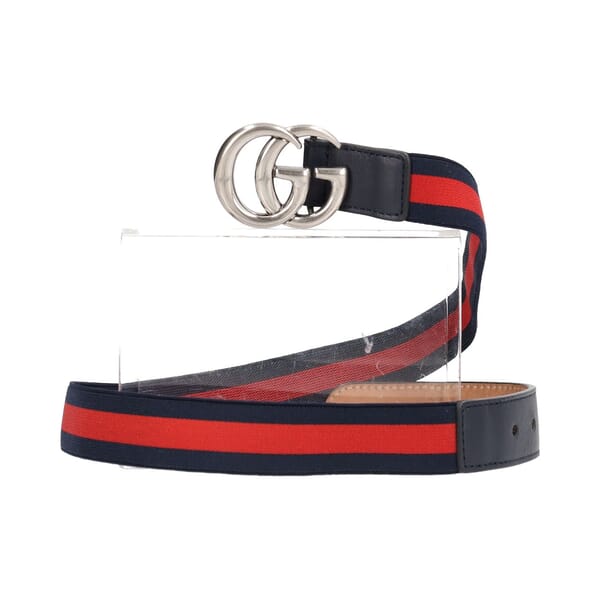 Kid's Marmont GG Elastic Web Belt Navy