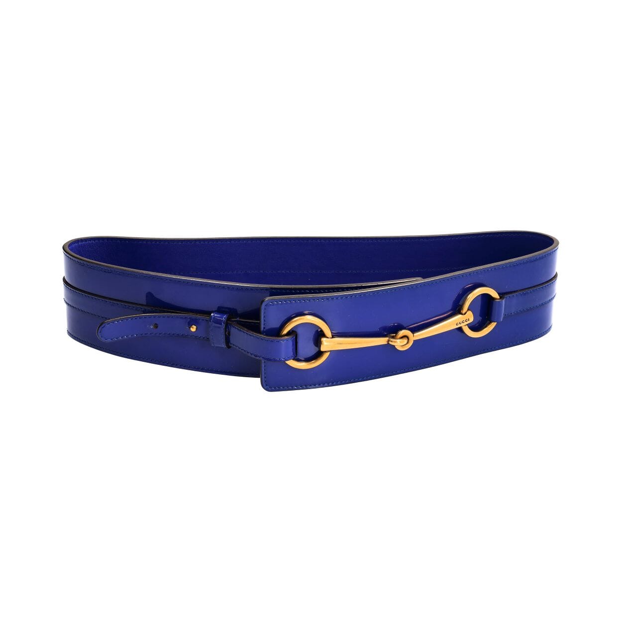 ベルト Old Gucci GG Buckle Belt Leather Navy Reversible Belt with Interlocking GG Buckle