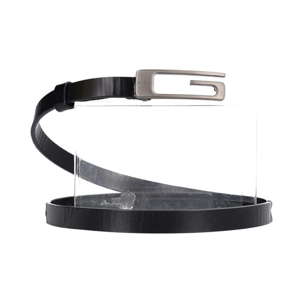 Vintage Leather G Buckle Belt Black - S: 70 (28)