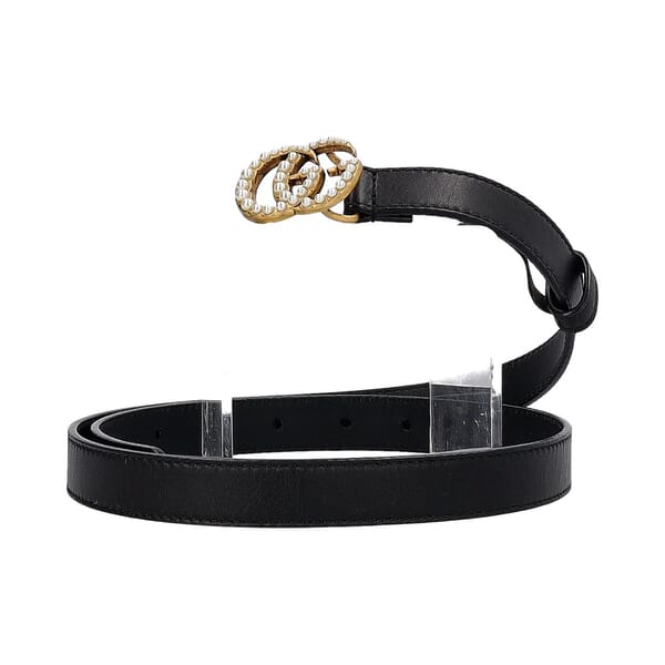Marmont GG Pearl Belt Black - S: 80 (32)
