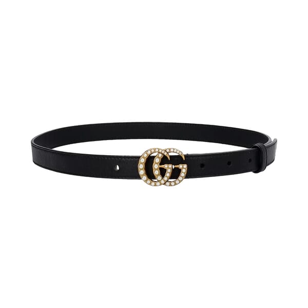 Marmont GG Pearl Belt Black - S: 80 (32)