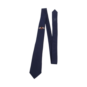 Silk Bee Embroidered Tie Navy, view 3