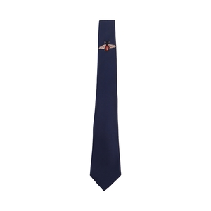 Silk Bee Embroidered Tie Navy, view 2