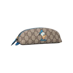 x DISNEY Supreme GG Donald Duck Pencil Case Beige/Blue, view 2