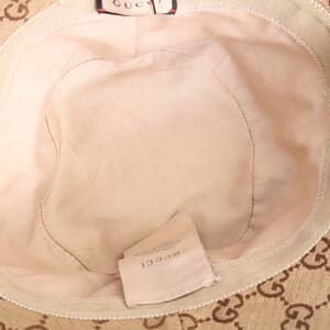 Canvas GG Bucket Hat Beige/Brown, view 6