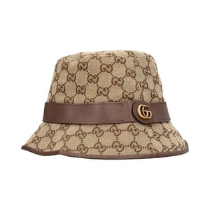 Canvas GG Bucket Hat Beige/Brown, view 2