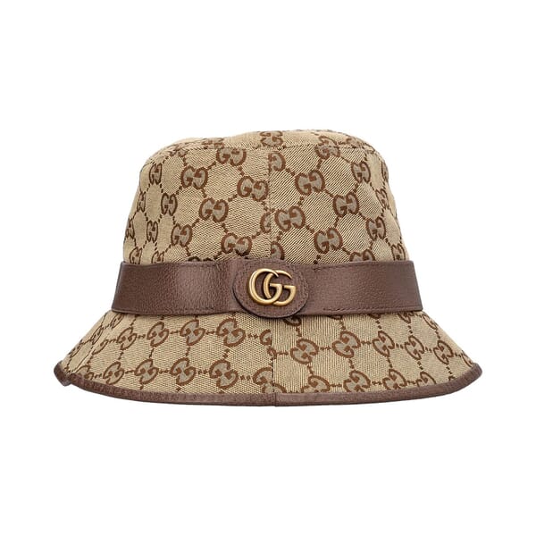 Canvas GG Bucket Hat Beige/Brown