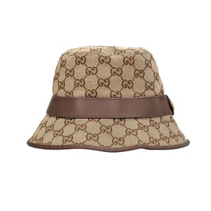 Canvas GG Bucket Hat Beige/Brown, view 4