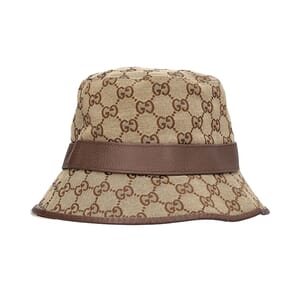 Canvas GG Bucket Hat Beige/Brown, view 3