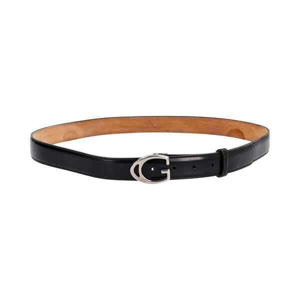 Vintage Leather Belt Black - S: 110 (44)