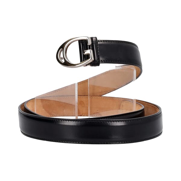 Vintage Leather Belt Black - S: 110 (44)