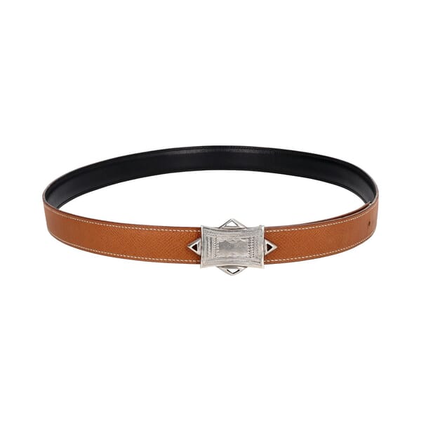 Vintage Leather Reversible Belt Brown/Black - S: 80 (32)